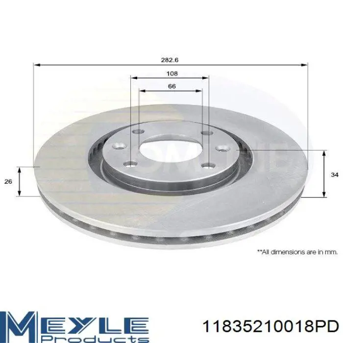 Freno de disco delantero Citroen C4 UD