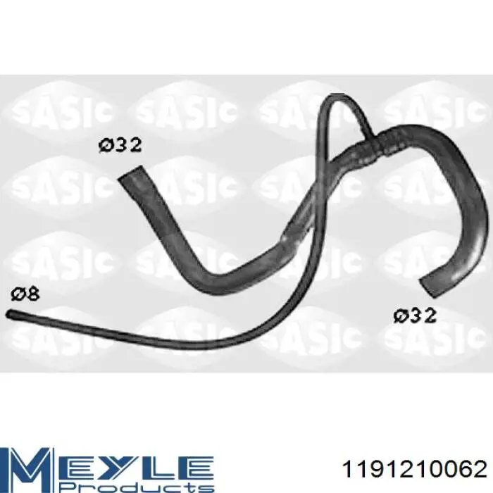 1191210062 Meyle tubería de radiador arriba