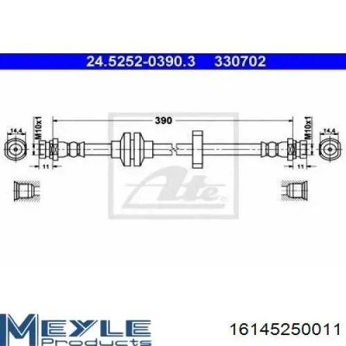 Latiguillo de freno delantero Renault Espace 4 JK0