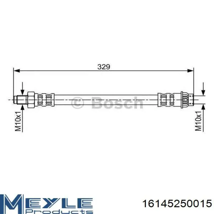 Latiguillo de freno trasero 462107211R Renault (RVI)