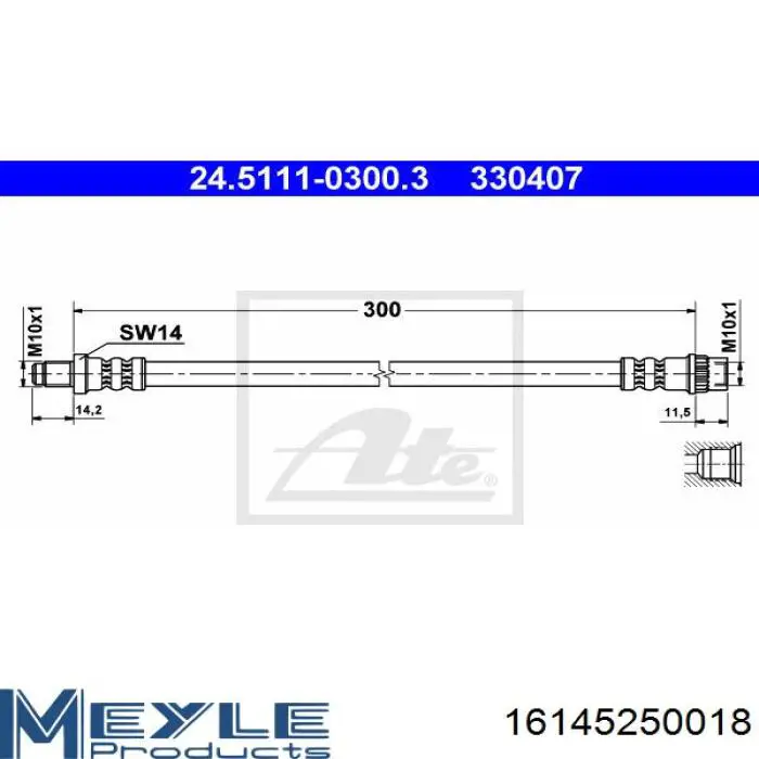 Latiguillos de freno delantero 8200778628 Renault (RVI)
