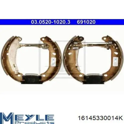 Kit de frenos de tambor, con cilindros, completo H68061 Brembo