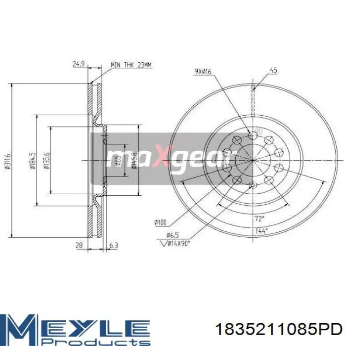 Comprar BDA174420 Open Parts Freno de disco delantero
