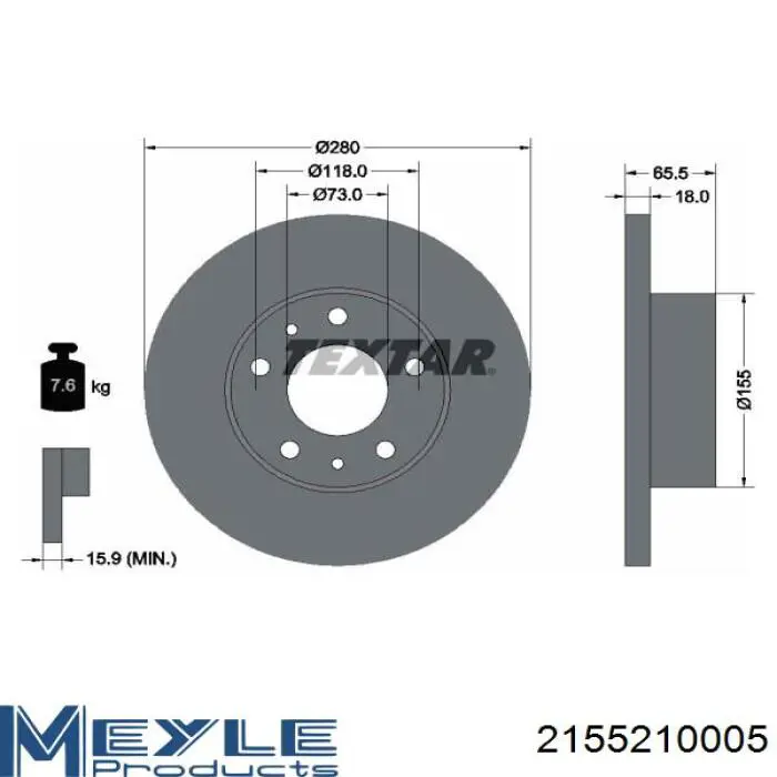 MBD0237 Magneti Marelli disco de freno delantero