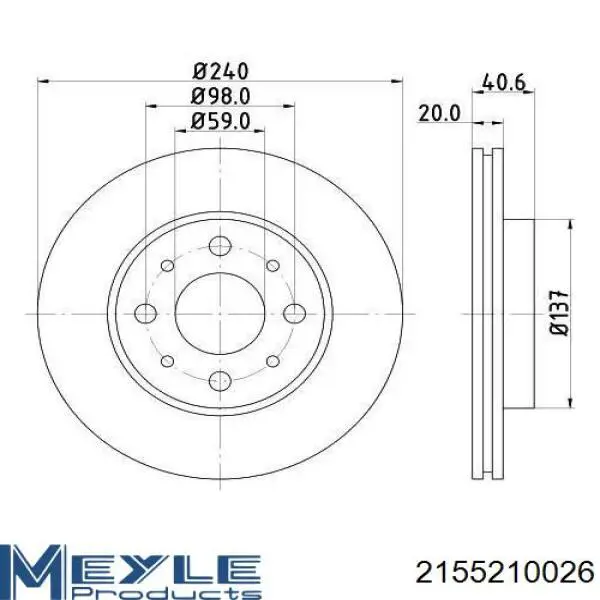 Comprar 0046788929 Fiat/Alfa/Lancia Freno de disco delantero