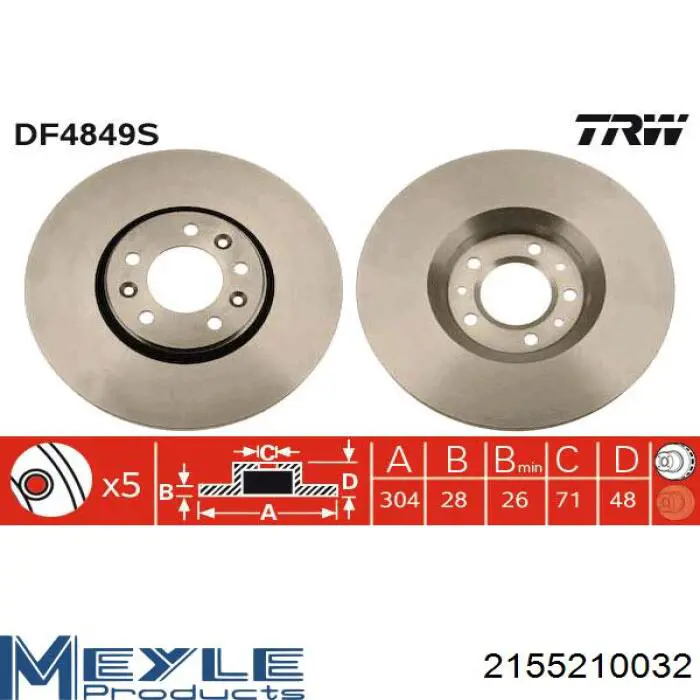 Disco de freno RT21278GL Rotinger