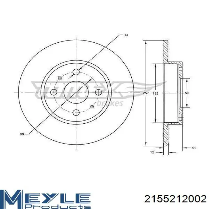 Disco de freno 71772241 Fiat/Alfa/Lancia