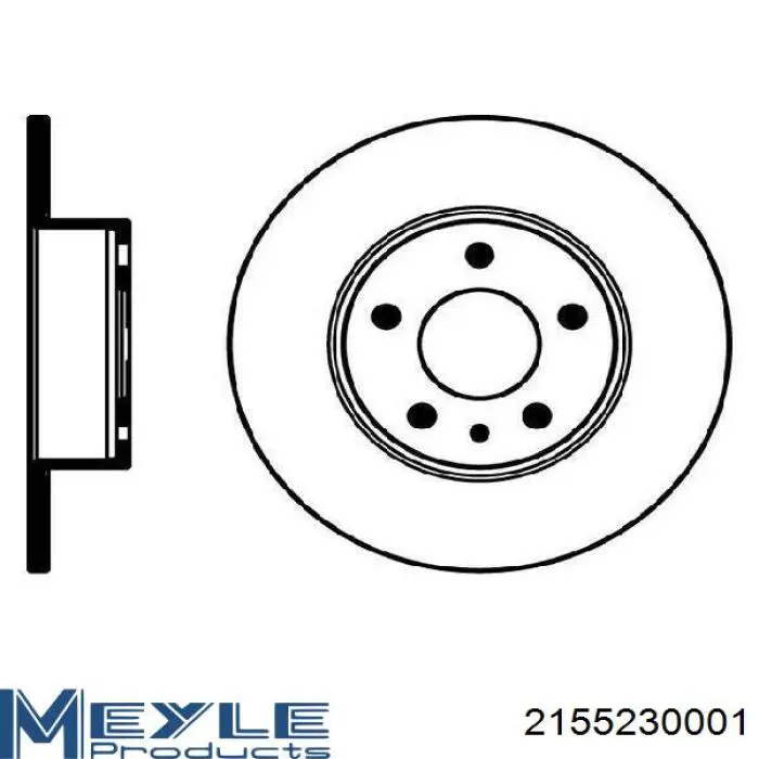 Disco de freno trasero Alfa Romeo 147 937
