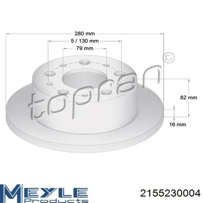 ADP154326 Blue Print Freno de disco trasero