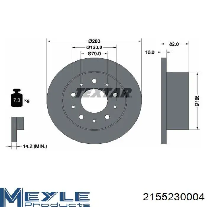 Comprar ADP154326 Blue Print Disco de freno trasero