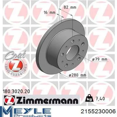 Comprar 1686718380 Peugeot/Citroen Disco de freno trasero