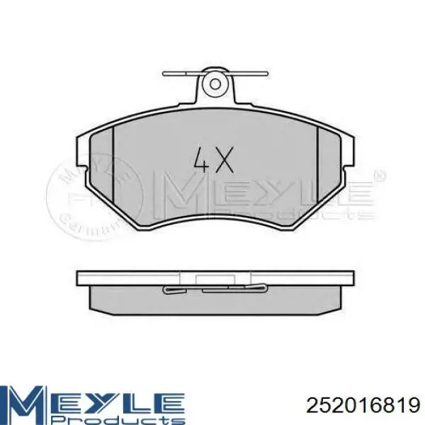 252016819 Meyle pastillas de freno delanteras