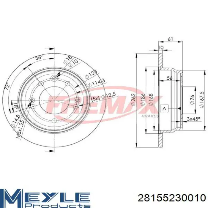 Comprar S584111H100 Hyundai/Kia Disco de freno trasero