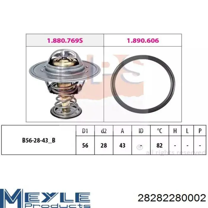 Termostato refrigerante Hyundai/Kia K41015171A