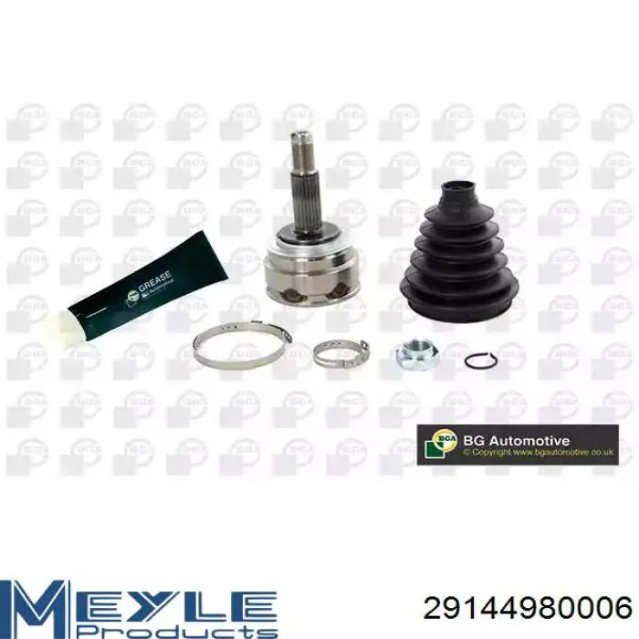 Junta homocinética exterior delantera Meyle 29144980006