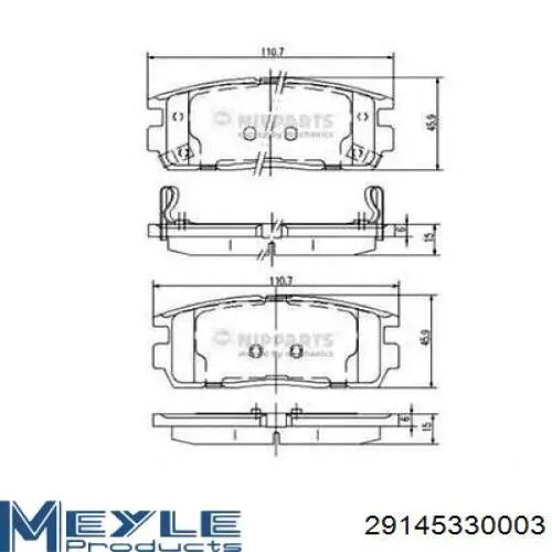 Comprar QX1102 Q-top Juego de zapatas de frenos, freno de estacionamiento