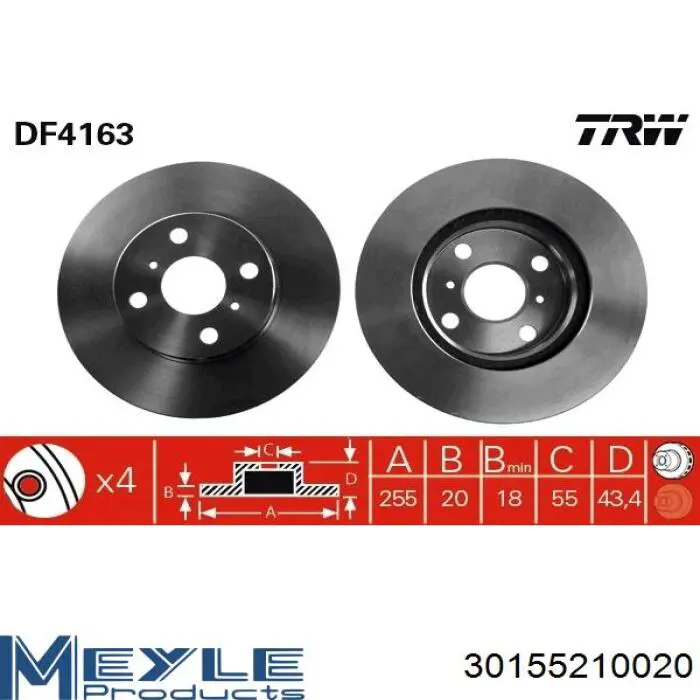 DI278C Japan Parts Discos