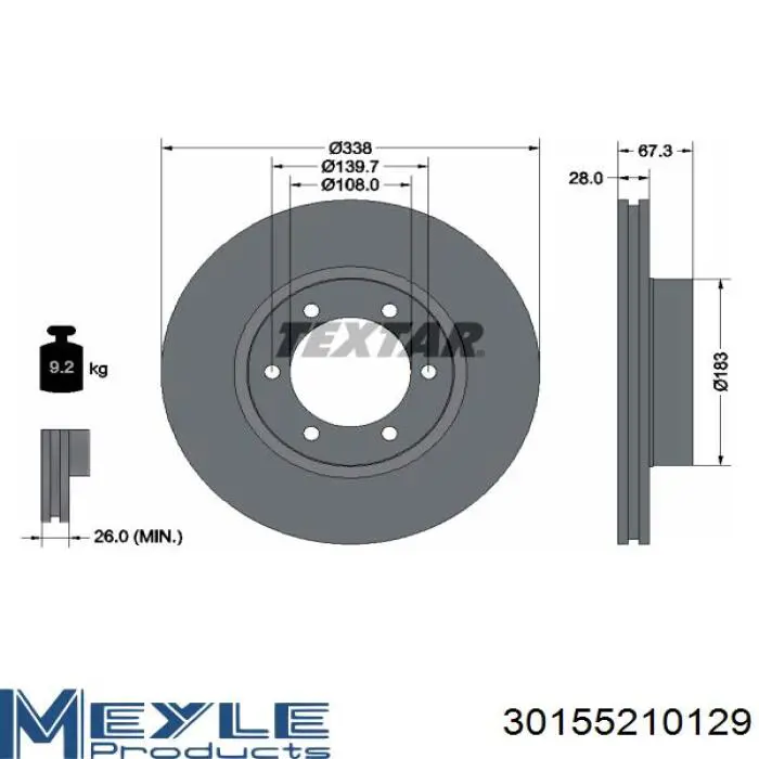 Comprar DI2003C Japan Parts Freno de disco delantero