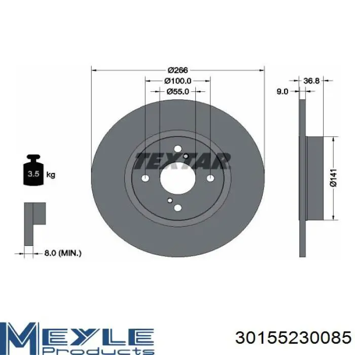 Disco de freno trasero Optimal BS7982C precio, desde 24,20 EUR