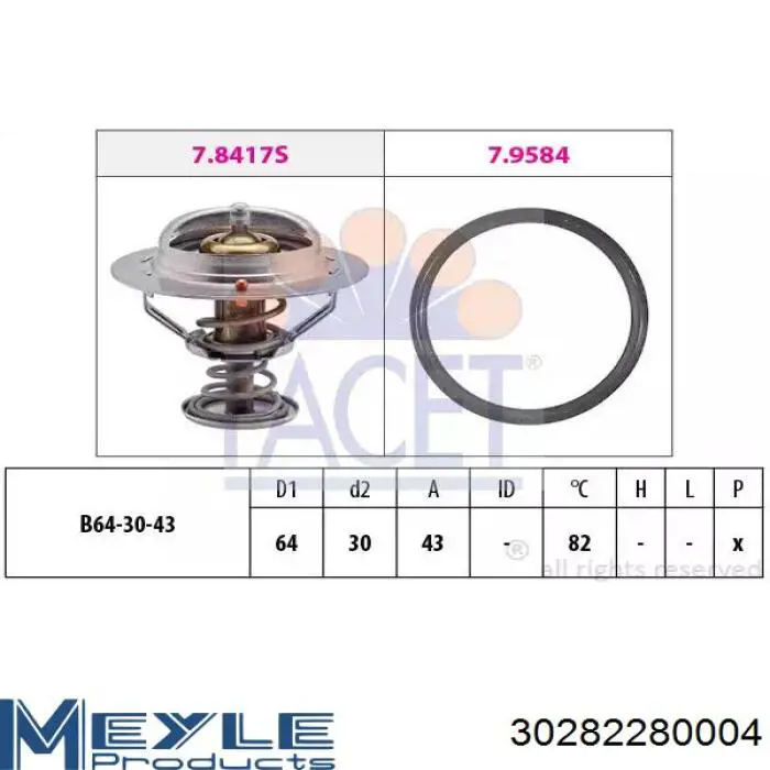 DTM82410 Denso Termostato de agua