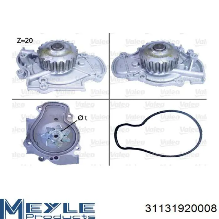 Bombeadora de agua Meyle 31131920008 precio, desde 33,52 EUR