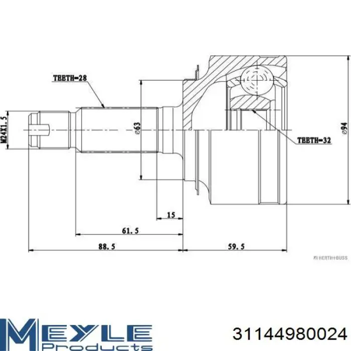 305304 GKN-Spidan Junta homocinética