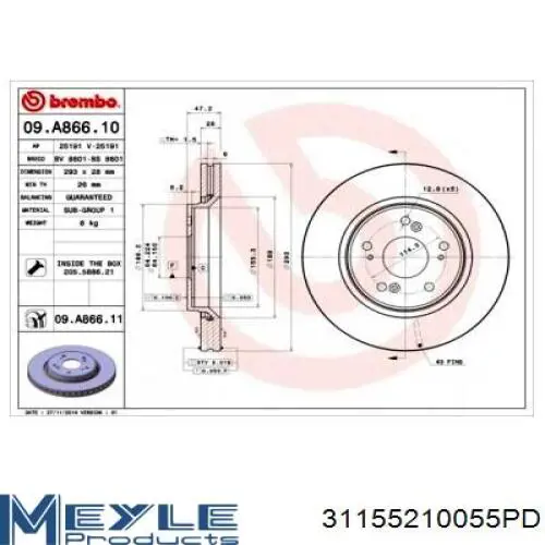 Disco de freno delantero Japan Parts DI405C