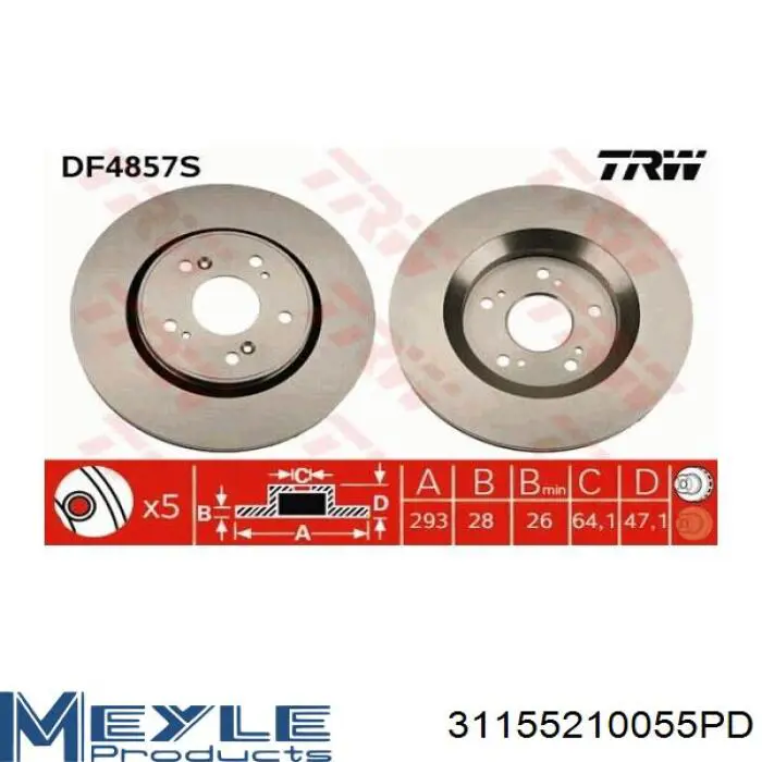 Disco de freno DI405C Japan Parts