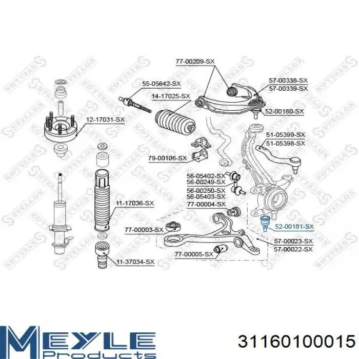 Comprar 51210SJK000 Honda Rótula inferior de suspensión