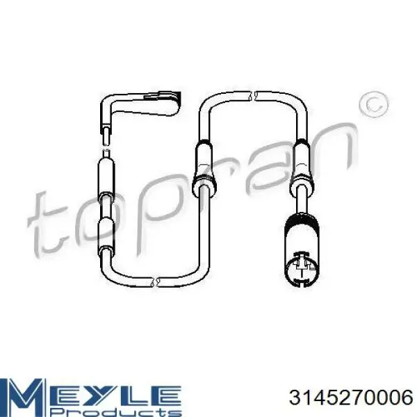 Sensor de desgaste de las pastillas de freno delanteras 3145270006 Meyle
