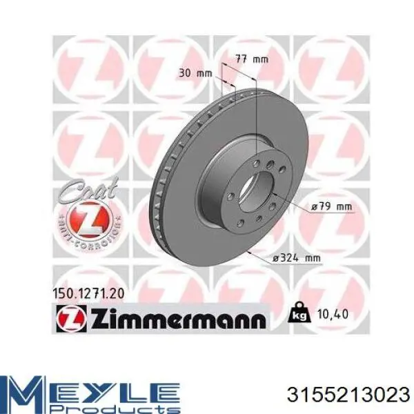 Disco de freno 09694811 Brembo
