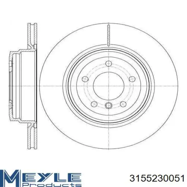 Disco de freno trasero 6855004 BMW