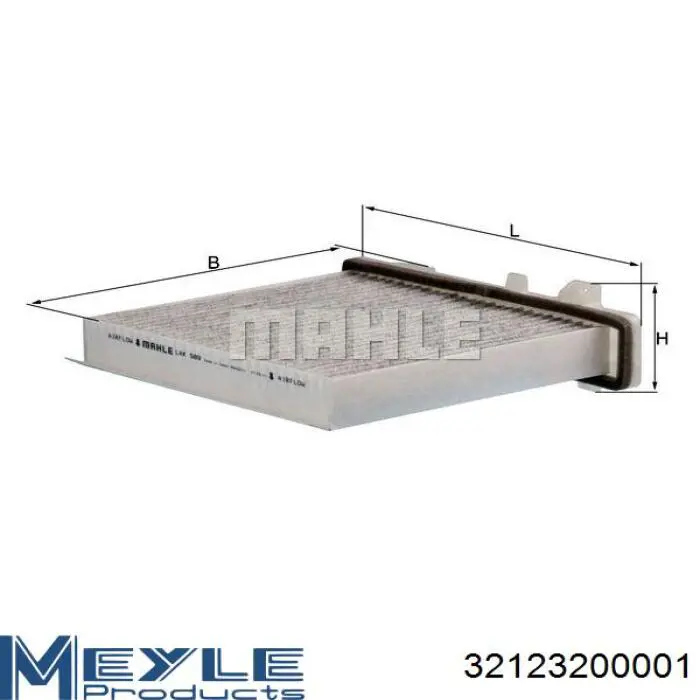 Filtro de polen Mitsubishi MR500058