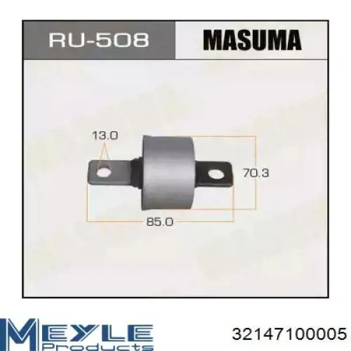 Buje delantero del brazo longitudinal trasero Meyle 32147100005 precio, desde 21,61 EUR
