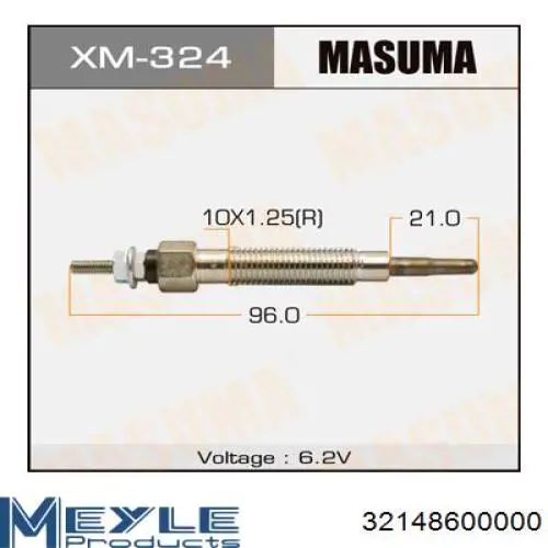CEH06 Japan Parts Bujías incandescentes