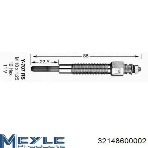 Bujía de precalentamiento Mitsubishi MD050212