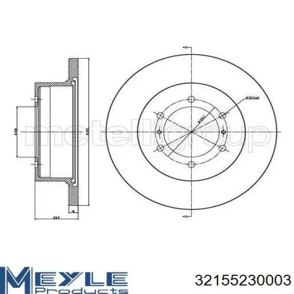 Disco de freno trasero DP598C Japan Parts