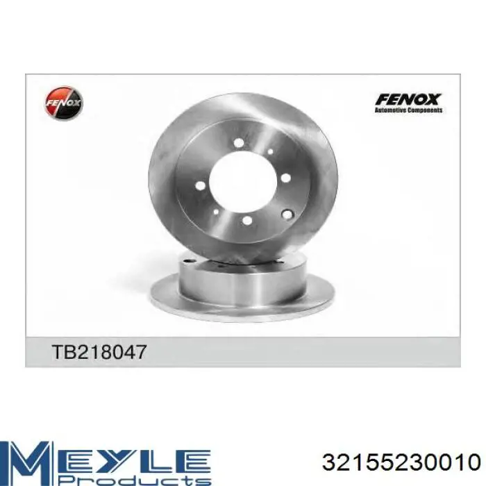 Disco de freno trasero 61510 FAE