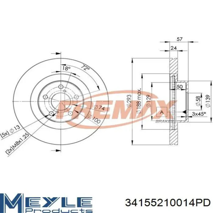 Freno de disco delantero Subaru Impreza 1 GC