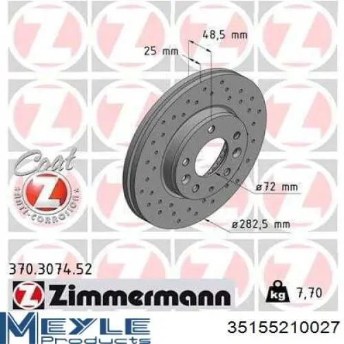 Freno de disco delantero Mazda 6 GY