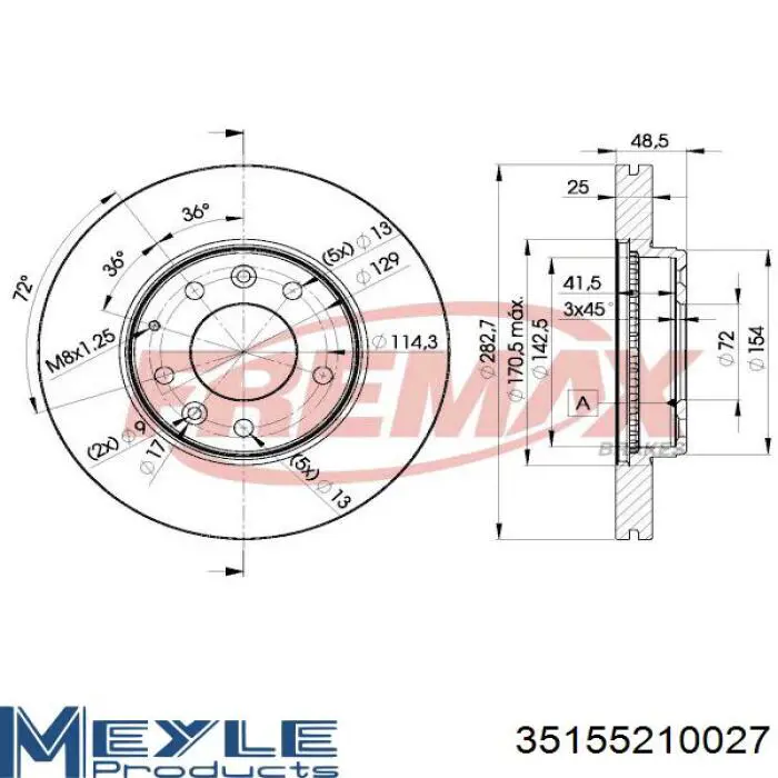 Freno de disco delantero Mazda 6 GY