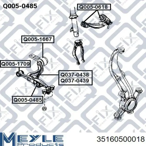 Brazo inferior derecho de la suspensión delantera JTC2696 TRW