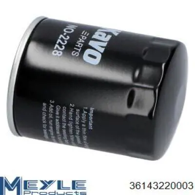 Filtro de aceite Meyle 36143220003 precio, desde 7,80 EUR