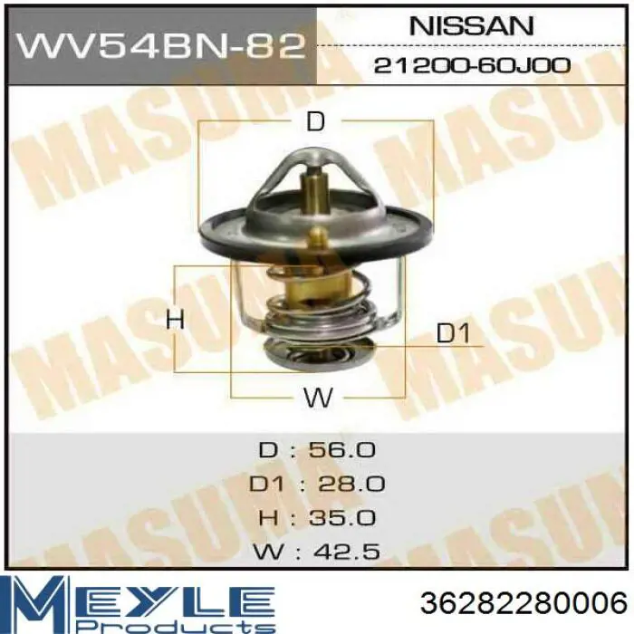 36282280006 Meyle Termostato de agua