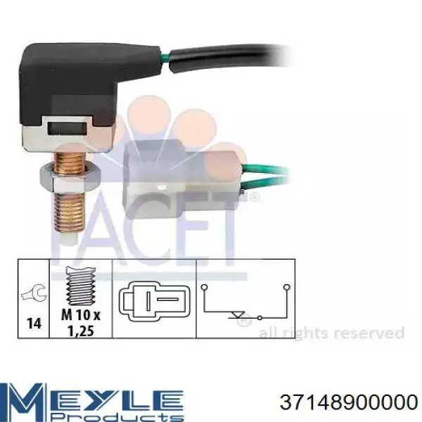 Interruptor de luz de freno 3500127 Hoffer