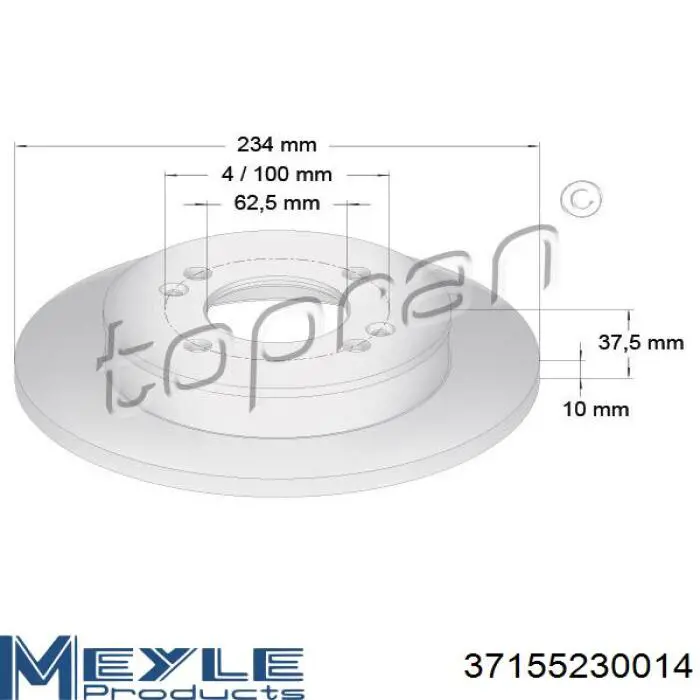 Comprar 5841107300 Hyundai/Kia Disco de freno trasero