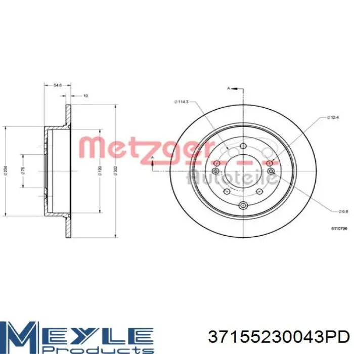 Disco de freno trasero BD0579 Fremax