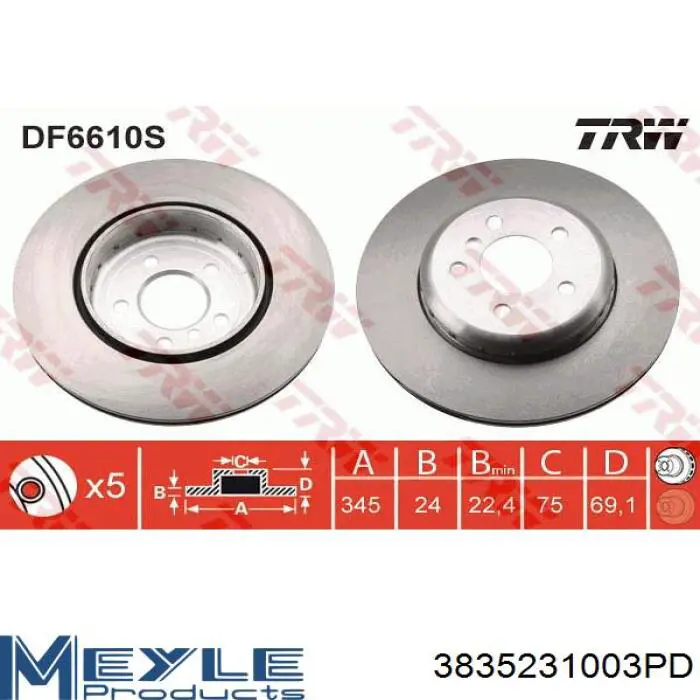 18206 ABS Freno de disco trasero