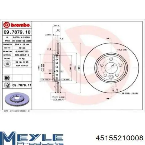 Disco de freno delantero Comline ADC1318V