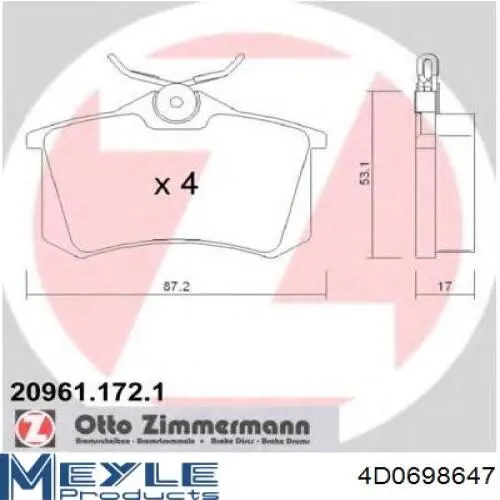 Juego de reparación, pinza de freno delantero Volvo V40 525, 526